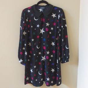 Modcloth Space Print Shift Dress (Size M)